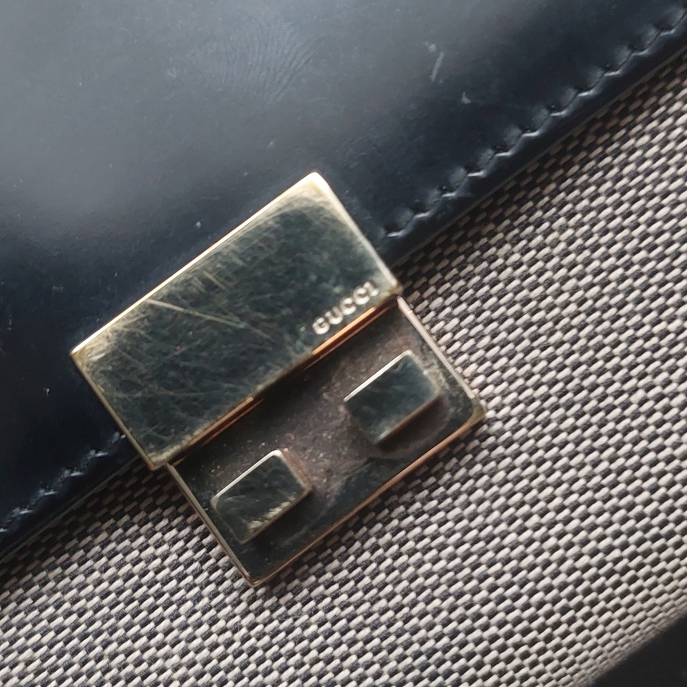 Authentic Gucci bifold wallet canvas and leather - Picture 4 of 12